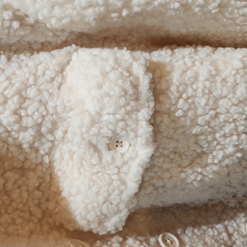 Steve Madden Off-White Sherpa Coat - Picture 4 of 10